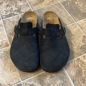 Birkenstock Boston oiled black leather